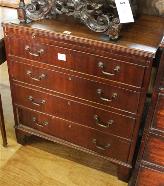 Early 20th century Georgian style mahogany chest with slide